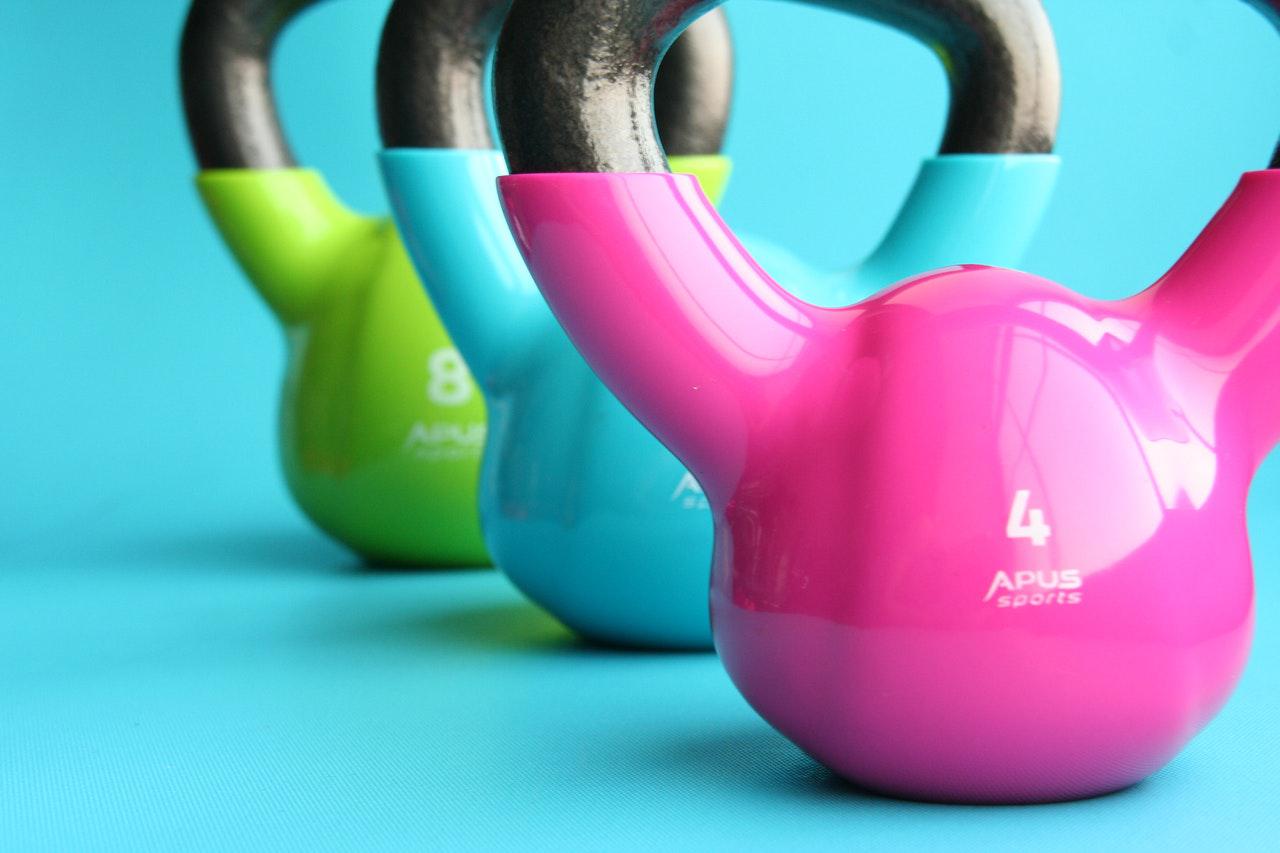 3 kettlebells